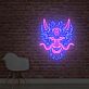 Großes LED Neonschild mit leuchtendem Drachenkopf im asiatisch inspirierten Design als moderne Wanddekoration für Wohnzimmer Bar Geschäft oder kreative Räume