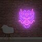 Großes LED Neonschild mit leuchtendem Drachenkopf im asiatisch inspirierten Design als moderne Wanddekoration für Wohnzimmer Bar Geschäft oder kreative Räume