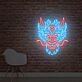 Großes LED Neonschild mit leuchtendem Drachenkopf im asiatisch inspirierten Design als moderne Wanddekoration für Wohnzimmer Bar Geschäft oder kreative Räume