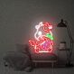 Kuh mit Erdbeere LED-Neonschild für Kinderzimmer und Café