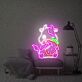 Kuh mit Erdbeere LED-Neonschild für Kinderzimmer und Café