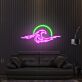 Meereswelle mit Sonnenuntergang LED-Neonschild Wohnzimmer Bar