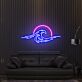 Meereswelle mit Sonnenuntergang LED-Neonschild Wohnzimmer Bar
