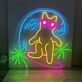surfende Katze mit Sonnenbrille LED-Neonschild Bar Wohnzimmer