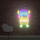 Brighten Up Your Child's Bedroom or Playroom with The Burger Kid Neon Sign Gift To Children Who Love Music - Perfect for Birthday Celebrations and Musical Themes.