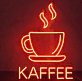 Kaffee LED Neonschild mit Tassenmotiv für Café oder Küche