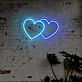 Verbundene Herzen LED-Neonschild