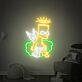 Engel Cartoonfigur auf Wolke LED-Neonschild Wohnzimmer Kinderzimmer