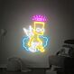 Engel Cartoonfigur auf Wolke LED-Neonschild Wohnzimmer Kinderzimmer