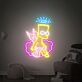 Engel Cartoonfigur auf Wolke LED-Neonschild Wohnzimmer Kinderzimmer