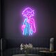 Anime Mädchen mit Handtuch LED-Neonschild Wohnzimmer Gamingzimmer