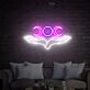 Hände mit Dreifach-Mond Symbol LED-Neonschild Wohnzimmer Meditationsraum
