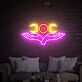 Hände mit Dreifach-Mond Symbol LED-Neonschild Wohnzimmer Meditationsraum