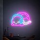 Schildkröte mit Kopfhörern LED-Neonschild Wohnzimmer Kinderzimmer