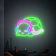 Schildkröte mit Kopfhörern LED-Neonschild Wohnzimmer Kinderzimmer