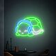 Schildkröte mit Kopfhörern LED-Neonschild Wohnzimmer Kinderzimmer