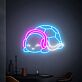 Schildkröte mit Kopfhörern LED-Neonschild Wohnzimmer Kinderzimmer