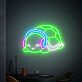Schildkröte mit Kopfhörern LED-Neonschild Wohnzimmer Kinderzimmer