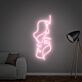 Kontur zweier Gesichter LED-Neonschild Wohnzimmer Schlafzimmer