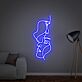 Kontur zweier Gesichter LED-Neonschild Wohnzimmer Schlafzimmer