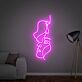 Kontur zweier Gesichter LED-Neonschild Wohnzimmer Schlafzimmer