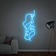 Kontur zweier Gesichter LED-Neonschild Wohnzimmer Schlafzimmer