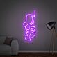 Kontur zweier Gesichter LED-Neonschild Wohnzimmer Schlafzimmer