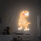 Dinosaurier LED Neonschild in leuchtendem Grün mit detailreicher Linienführung für moderne Wanddekoration und Kinderzimmer