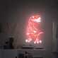 Dinosaurier LED Neonschild in leuchtendem Grün mit detailreicher Linienführung für moderne Wanddekoration und Kinderzimmer