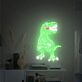 Dinosaurier LED Neonschild in leuchtendem Grün mit detailreicher Linienführung für moderne Wanddekoration und Kinderzimmer