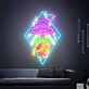 Add a Cosmic Touch to Your Bedroom, Game Room, or Next Extraterrestrial-Themed Party with Ufo Pizza Neon Lights Star Neon Wall Decor Flying Saucer Bedroom Neon Night Light.