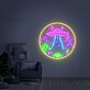UFO über Wüstenlandschaft LED-Neonschild Wohnzimmer Gamingzimmer