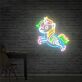 Skelett Einhorn LED-Neonschild für Kinderzimmer Gamingraum