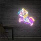 Skelett Einhorn LED-Neonschild für Kinderzimmer Gamingraum