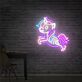 Skelett Einhorn LED-Neonschild für Kinderzimmer Gamingraum