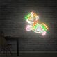 Skelett Einhorn LED-Neonschild für Kinderzimmer Gamingraum