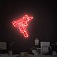 Neon Maschinenpistole LED-Neonschild für Gaming Raum