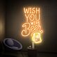 WISH YOU WERE BEER LED-Neonschild für Bar Club