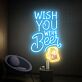 Brighten Up Your Bar or Game Room with the Wish You Were Beer Neon Sign, Perfect for Office, Living Room, or Party Décor