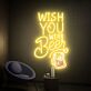 Brighten Up Your Bar or Game Room with the Wish You Were Beer Neon Sign, Perfect for Office, Living Room, or Party Décor