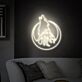 heulender Wolf mit Mond LED-Neonschild Wohnzimmer Schlafzimmer