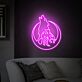 heulender Wolf mit Mond LED-Neonschild Wohnzimmer Schlafzimmer