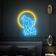 heulender Wolf vor Vollmond LED-Neonschild für Wohnzimmer oder Schlafzimmer