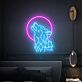 heulender Wolf vor Vollmond LED-Neonschild für Wohnzimmer oder Schlafzimmer
