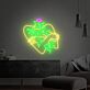 Umarmende Silhouette mit Blume LED-Neonschild Wohnzimmer Atelier