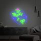 Umarmende Silhouette mit Blume LED-Neonschild Wohnzimmer Atelier