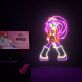 Anime inspiriertes LED Neonschild mit abstrakter Figuren Illustration für moderne Wohnräume, Gaming Zimmer und kreative Wanddekoration