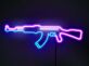 Sturmgewehr LED-Neonschild für Bar oder Gaming Raum