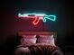 Sturmgewehr LED-Neonschild für Bar oder Gaming Raum