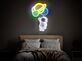 Astronaut mit Planetenballons LED-Neonschild Kinderzimmer Wohnzimmer